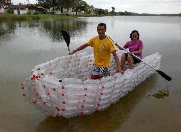 Лодка из пластиковых бутылок своими руками